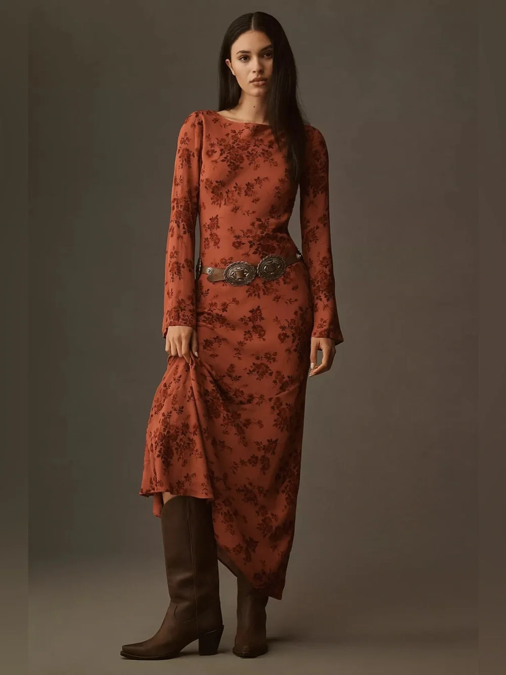 NWT Reformation Esra Long Sleeve Floral Maxi Dress